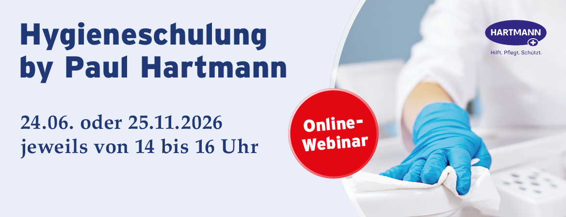 Hygienewebinar Online powered by Paul Hartmann 24.06.2026 und 25.06.2026